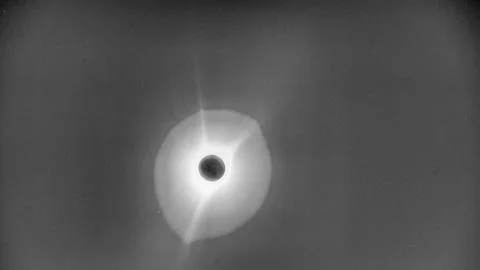 Total Solar Eclipse, sun covered by the moon in the sky Fotos Stock