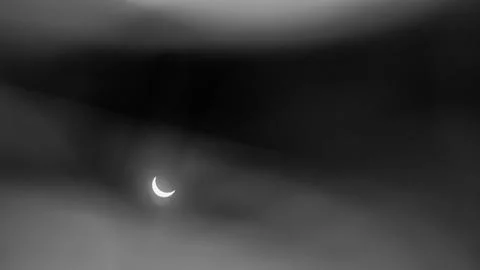 Total Solar Eclipse, sun covered by the moon in the sky Stock Photos