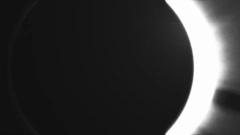 Total Solar Eclipse, sun, moon and earth alignment. Extreme Close-up, Stock Footage 247699736