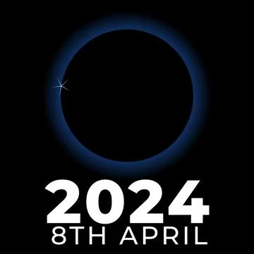 Total Solar Eclipse in Texas Stock Illustration