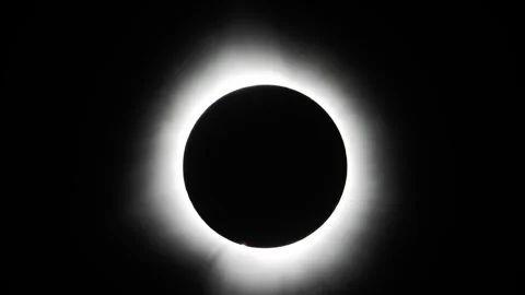 Total Solar Eclipse in Totality Corona Moving Across Screen Stock Footage 271657865