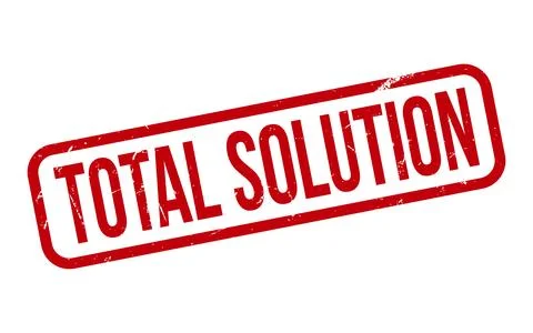 Total Solution Rubber Stamp Seal Vector Stock Illustration