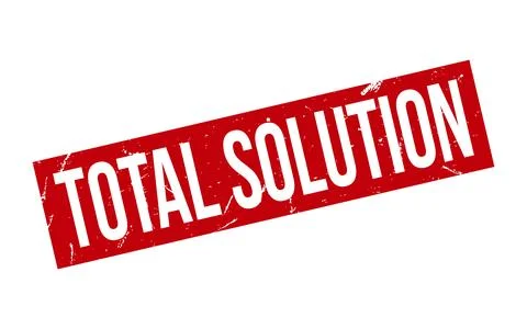 Total Solution Rubber Stamp Seal Vector Stock Illustration