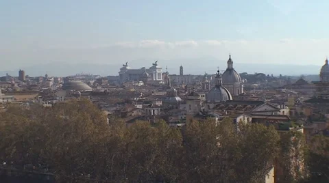 Total static shot of Rome´s skyline, Italy Video stock 8662424