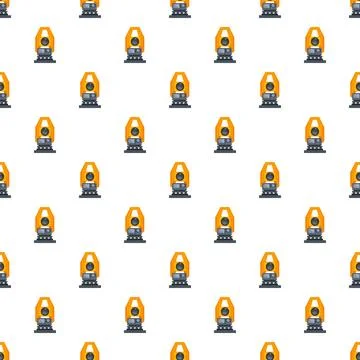 Total station surveying equipment pattern background Illustrazione stock