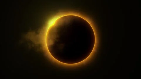 Total Sun Eclipse Looping Animated Background Stock Footage 275355651