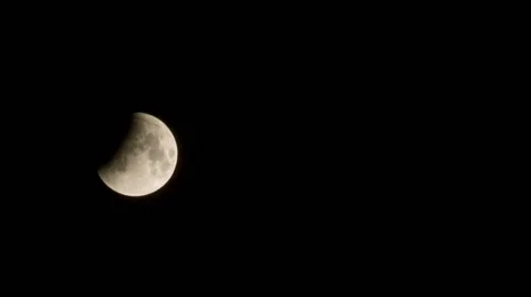Total supermoon lunar eclipse, also known as a blood moon on 27 September, 2015 Stock Footage 55262869