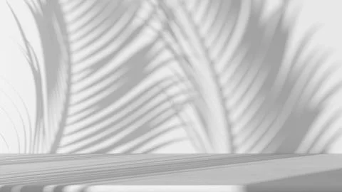 Total white project draft, table with white stucco wall background with win.. Illustrazione stock