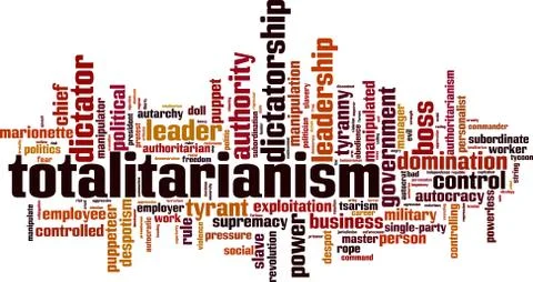 Totalitarianism word cloud Stock Illustration
