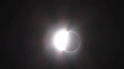 Totality To Sun Flare During Eclipse Stock Footage 79171000