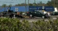 Totalled Car On Flatbed Tow Truck 02 HD Footage