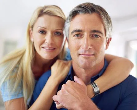 Totally devoted to each other. Portrait of an affectionate mature couple at home Stock Photos