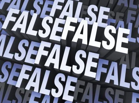 Totally false Stock Illustration