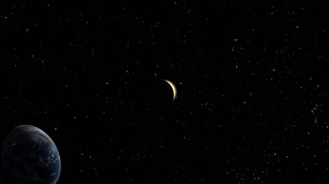 TotalSolarEclipse FromSpace 4k, HD Stock Footage 67210463