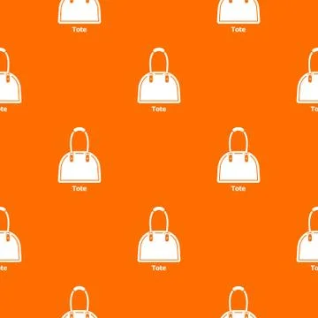 Tote bag pattern vector orange 스톡 일러스트
