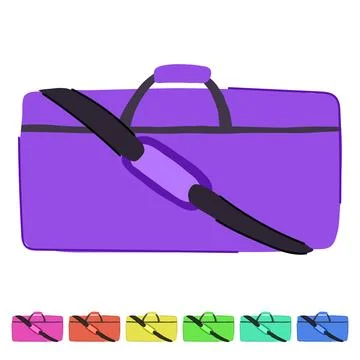 Tote weekender bag vector cartoon graphic Stock Illustration
