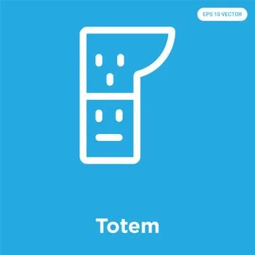Totem icon isolated on blue background Illustration gratuite
