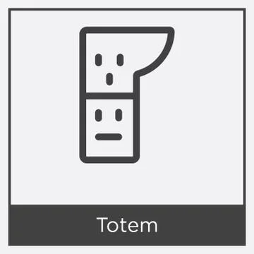 Totem icon isolated on white background Selección de ilustraciones gratis