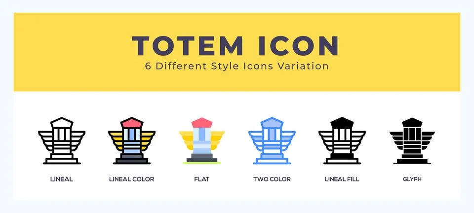 Totem icon set. vector illustration. イラスト素材