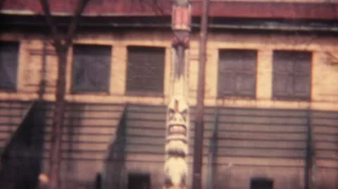 Totem Pole 16mm Super8 Video stock 11146331