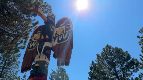 Totem Pole and The Sun2 Stock Footage 245840185