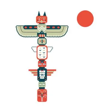 Totem Pole Stock Illustration