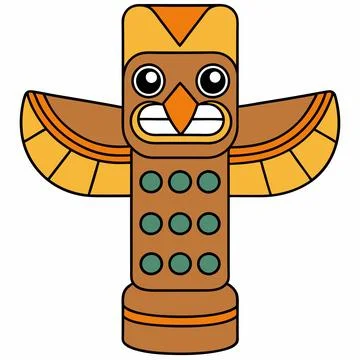 Totem-pole Stock Illustration