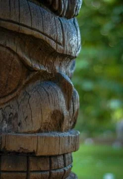 Totem pole profile Stock-Fotos