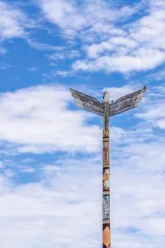 Totem pole sky Stock Photos
