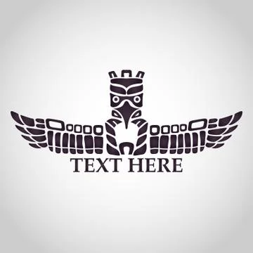 Totem pole vector logo Stock Illustration