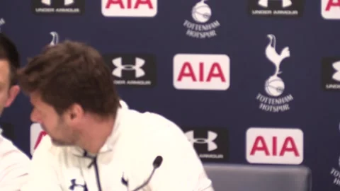 Tottenham pre-match press conference with Mauricio Pochettino ahead of game Stock Footage 149293406