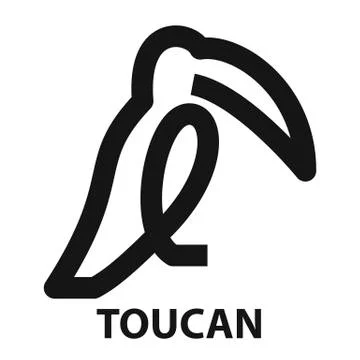 Toucan abstract logo Stock Illustration