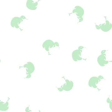 Toucan bird glyph vector seamless pattern Stock Illustration