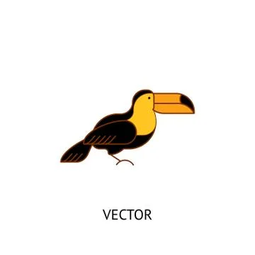 Toucan bird icon Stock Illustration