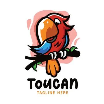 Toucan Bird Logo Vector Template Illustrazione stock