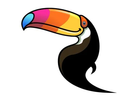 Toucan with a colourful beak イラスト素材