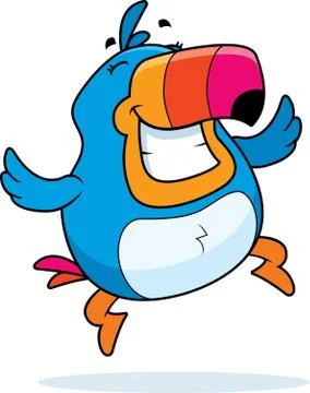 Toucan Jumping Stock Illustration