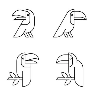 Toucan Logo Illustrazione stock