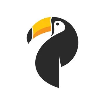 Toucan logo illustration イラスト素材