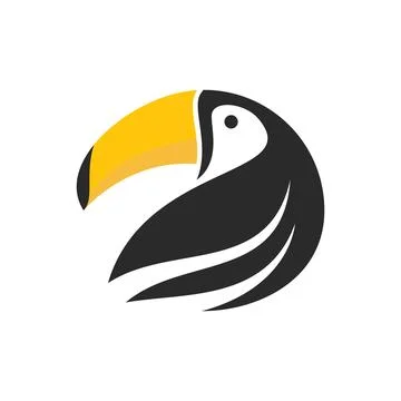 Toucan logo illustration 스톡 일러스트