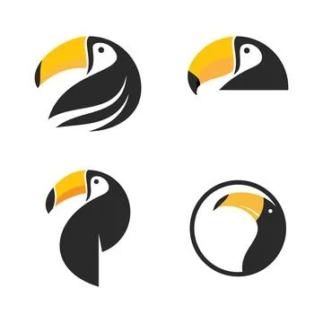 Toucan logo illustration イラスト素材