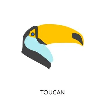 Toucan logo isolated on white background for your web, mobile and app design Stock Illustration
