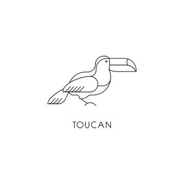 Toucan outline icon Stock Illustration