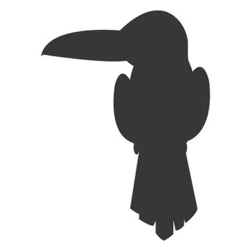 Toucan silhouette icon Stock Illustration