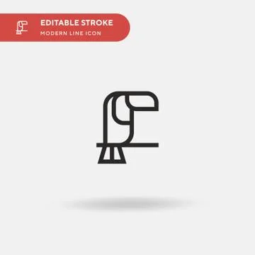 Toucan Simple vector icon. Illustration symbol design template for web mobile Stock Illustration