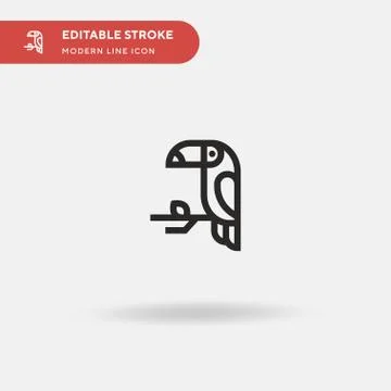 Toucan Simple vector icon. Illustration symbol design template for web mobile Illustrazione stock