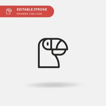 Toucan Simple vector icon. Illustration symbol design template for web mobile Stock Illustration