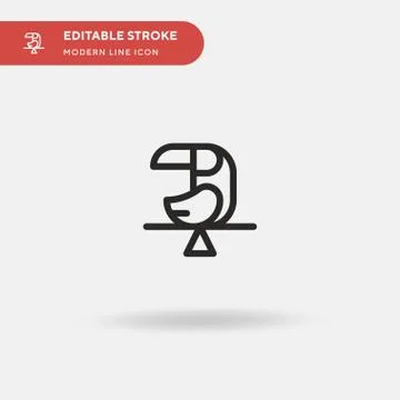 Toucan Simple vector icon. Illustration symbol design template for web mobile Stock Illustration