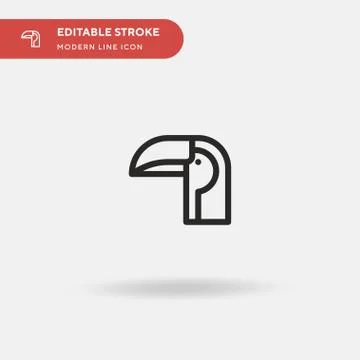Toucan Simple vector icon. Illustration symbol design template for web mobile Stock Illustration