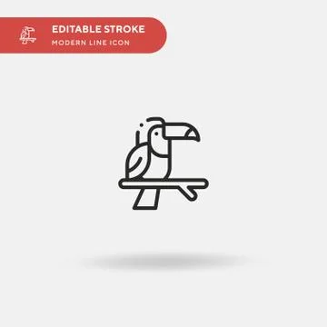 Toucan Simple vector icon. Illustration symbol design template for web mobile Stock Illustration